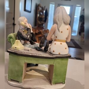 Charming Polka Dot Figurine - Green and White